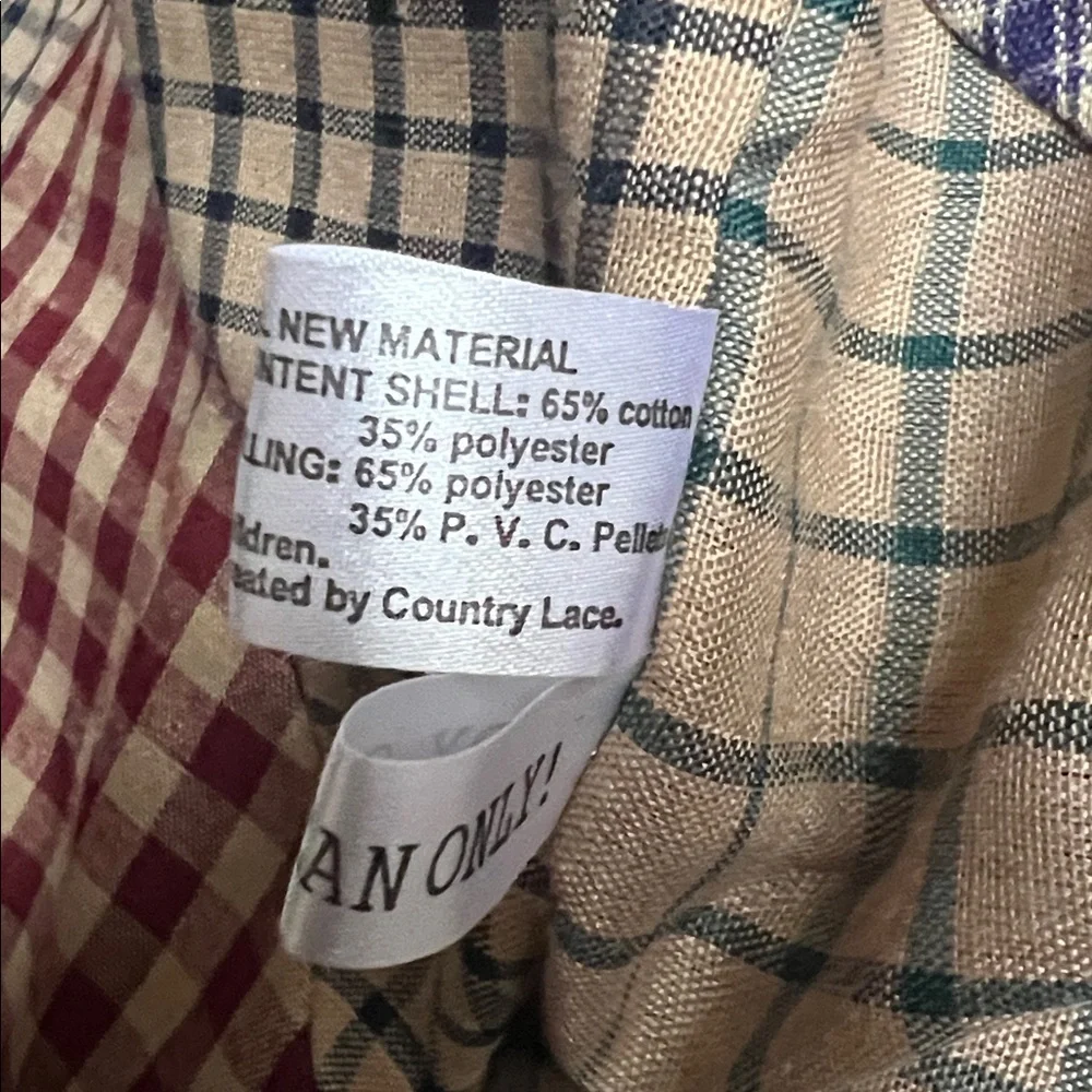 FOR BROOKE! VTGRed Patchwork Open Front Coat with Heart Accents and Deep Pockets - Picture 6 of 6